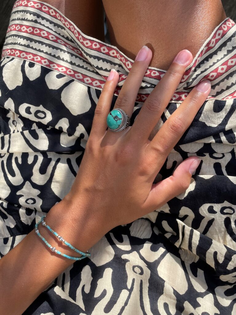 Bague turquoise et argent