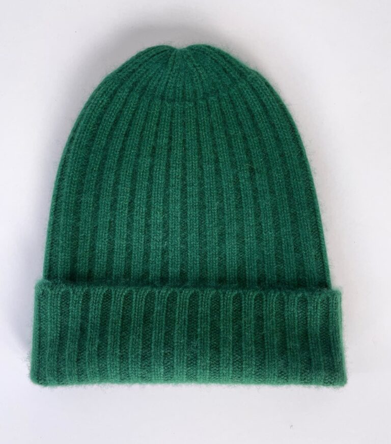 Bonnet en cachemire vert sapin